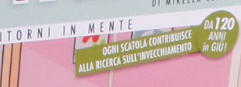 ogni scatola contribuisce alla ricerca sull'invecchiamento