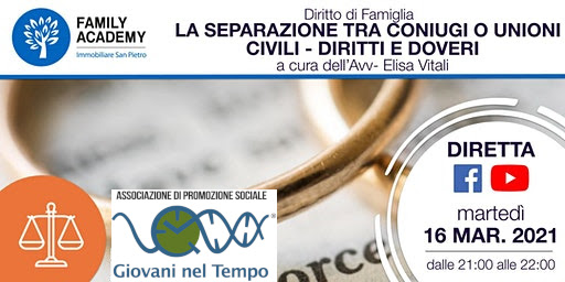 la separazione tra coniugi o unioni civili