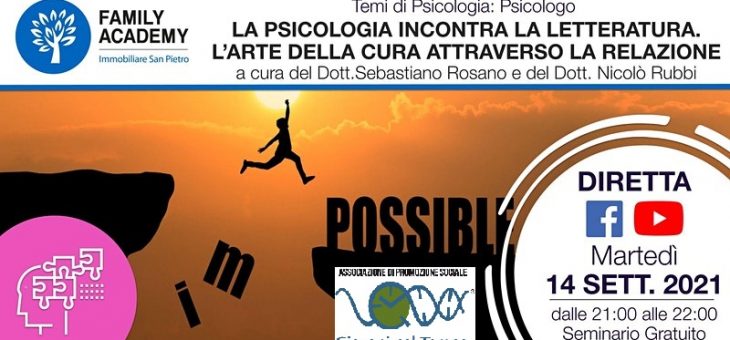 PSICOLOGIA INCONTRA LETTERATURA. L’ARTE DELLA CURA ATTRAVERSO LA RELAZIONE