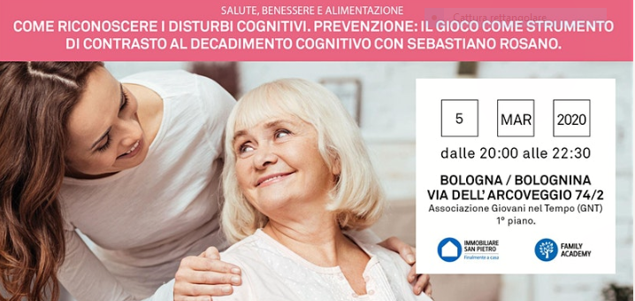 COME RICONOSCERE I DISTURBI COGNITIVI. PREVENZIONE: IL GIOCO COME STRUMENTO DI CONTRASTO AL DECADIMENTO COGNITIVO.