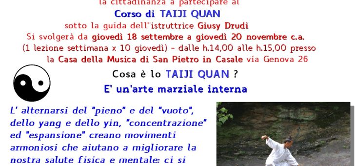 Corso di Taiji Quan San Pietro in casale