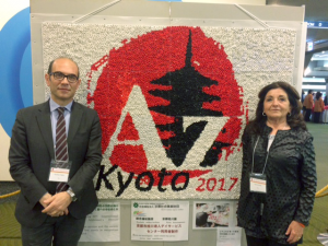 Arrivo alla 32° Conferenza internazionale Alzheimer di Kyoto con Dott. Andrea Fabbo e la presidente Laura Guidi i Giovani nel Tempo
