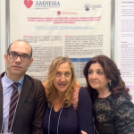 Dott. Andrea Fabbo, con Patrizia Bruno e Laura Guidi a Kyoto davanti al poster di Amnesia