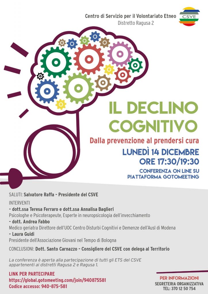 il declino cognitivo conferenza online