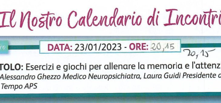 Esercizio e giochi per allenare la Memoria e l’attenzione