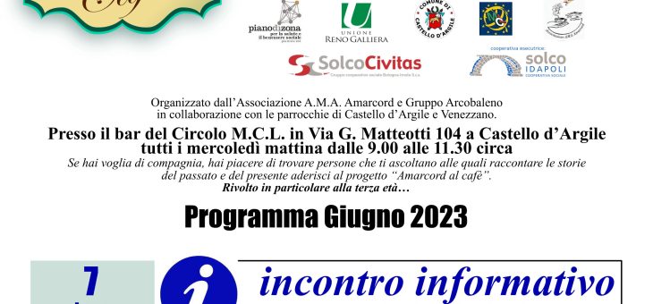 Amarcord al cafè a Castello D’argile
