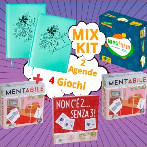 kit 4 giochi e 2 agende