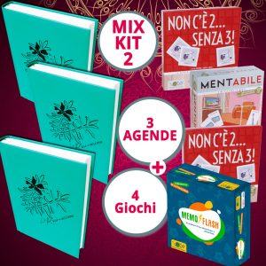 mix kit di giochi 4 giochi e 3 agende la rosmarina